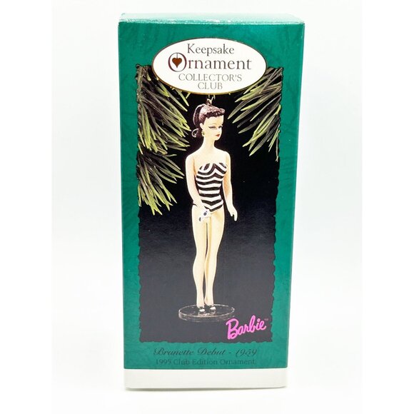 Hallmark Keepsake Ornament Club Exclusive Brunette Debut Barbie 1959 - Picture 2 of 5